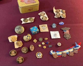 Lot Of Military Cub Scouts Pins And More