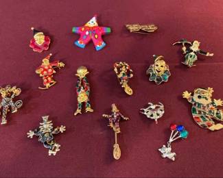 Clown Brooches 