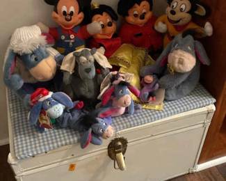 Lot Of Vintage Mickey Mouse Stuffed Toys And More