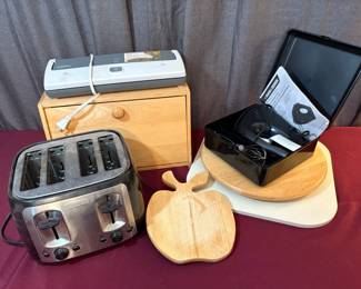 Breadbox, Toaster, Lazy Susan, Cutting Boards, Mixer