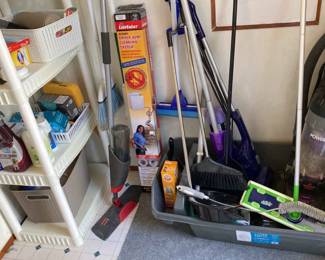 Storage Bins, Plastic Shelf, Bissell Vacuums And More