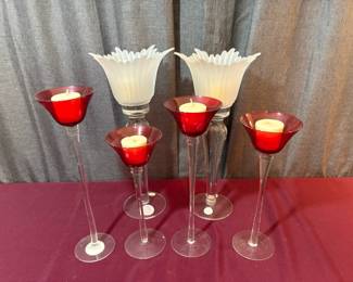 Glass Candle Sticks