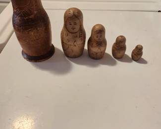 Antique Russian Nesting Dolls 
