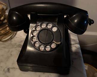 Vintage Northern Electric Bell System Black Bakelite Rotary Telephone