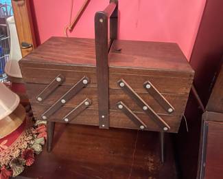 Antique Sewing Supply Caddy