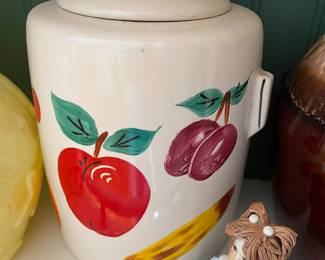 McCoy Pottery or Kathy Kale Pottery brown drip glaze cookie jar