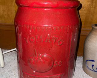 VINTAGE LARGE EARLY GIRL TOMATO SEEDS PLANTER /CROCK RARE