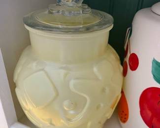 vintage Hazel Atlas Gingerbread Man Cookie Jar, 1950s