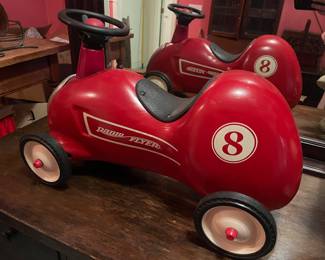 Vintage Model 8 METAL Radio Flyer Little Red Roadster Toy Ride On Car