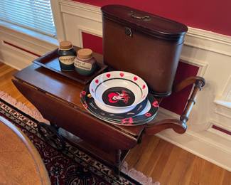Antique Drop leaf tea cart