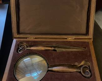Letter opener and Magnifying Glass