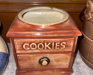 Vintage Mid-Century Modern COFFEE GRINDER Ceramic Cookie Jar by McCoy, USA