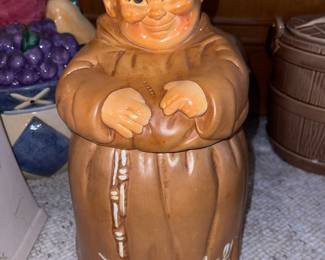 MCM 1960 TWIN WINTON USA MONK “THOU SHALT NOT STEAL!” COOKIE JAR VINTAGE