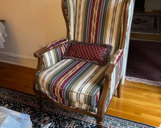 Matched pair of wingback chairs 