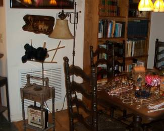 Floor lamp, Music stand, Vintage Wood Smoking Stand