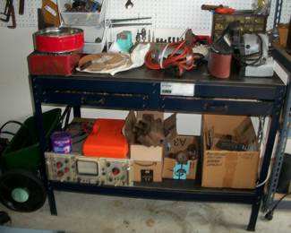 Metal Workbench ; Tools.