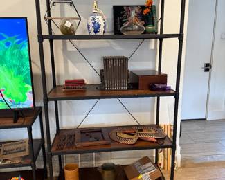 Wood & Metal Storage Shelves