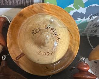 Rick Wright carved bird house ornaments