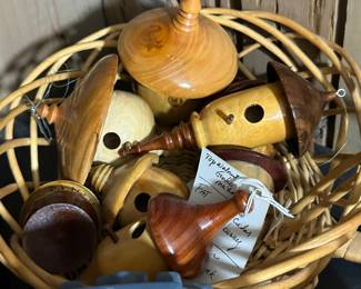 Hand carved miniature bird house ornaments