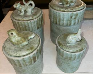 Peter's Pottery Canister Set Jade