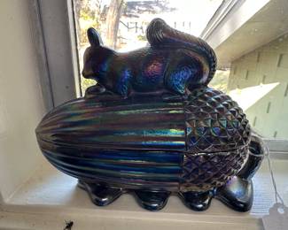 Squirrel on Acorn candy dish