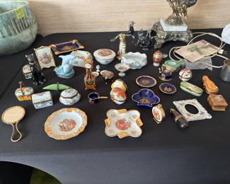 Limoges boxes and Limoges ashtrays 