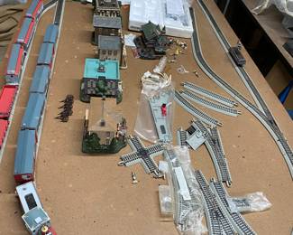 Train set on large table