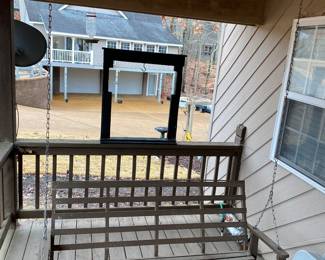 Large front porch with swing