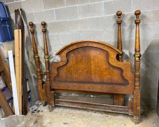 Bed with headboard and Footboard.
