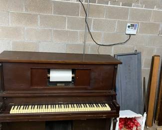 Antique player piano 