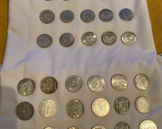 Vintage Chinese Dollar Coin Collection 
