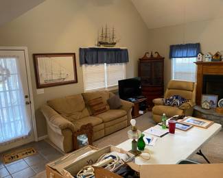 Living room with couch and recliner 
