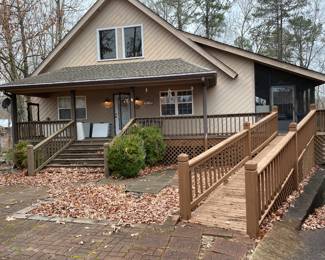 Beautiful Front of House. Large front steps. Large front porch. Handicap ramp. 