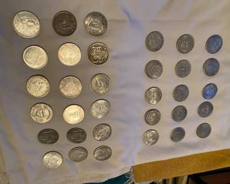 Vintage Chinese Dollar Coin Collection.