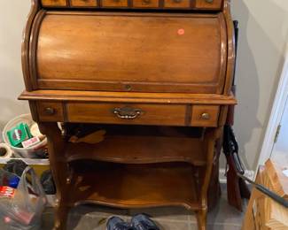 Roll top writing desk