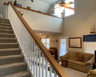 Stairs to upstairs bedroom and loft area