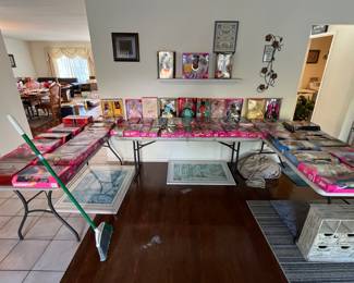 So many barbie's! All brand new in their original boxes