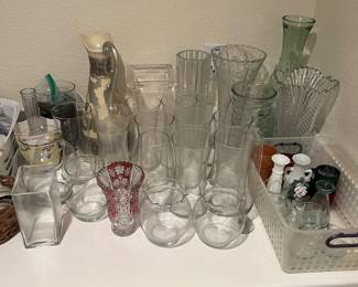 Beautiful glassware for flowers and so much more
