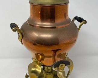 21 1904ManningBrassandCopperKeroseneFiredCoffeeUrn   
