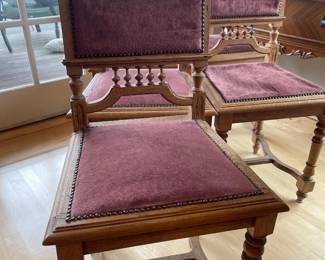 13 5RenaissanceEraAntiqueDiningChairs   