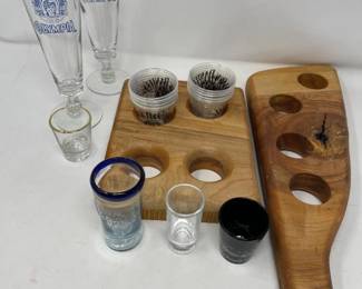 145 ShotServersGlassesandOlympiaBeerGlasses 