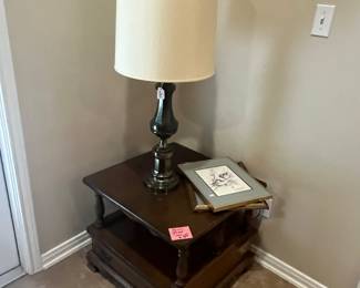 There is a pair of these heavy brass lamps