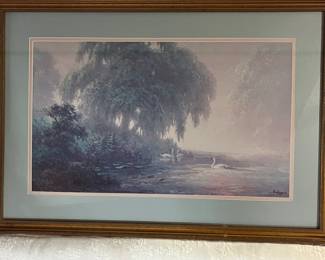 "AMERICAN IMPRESSIONS" BY WINDBERG. MATCHING FRAME & MATTING TO THE OTHER ONE. 