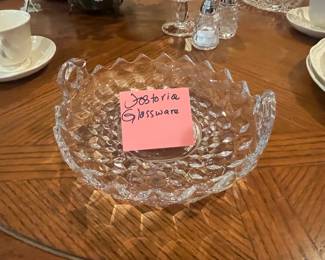 Several pieces of Fostoria glassware!