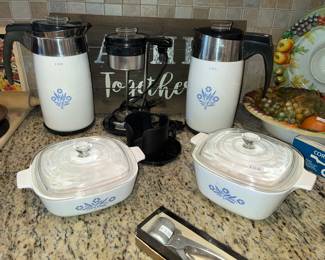Vintage Corning ware percolators