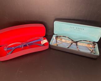 Ted Baker and Ray Ban glasses with cases 
