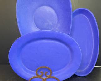 Custom made blue serving dishes  Mexico 