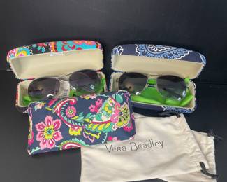 Vera Bradley sunglasses and cases 