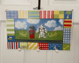Hanging dog leash board