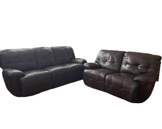 Haverty’s Leather Sofa & Loveseat 